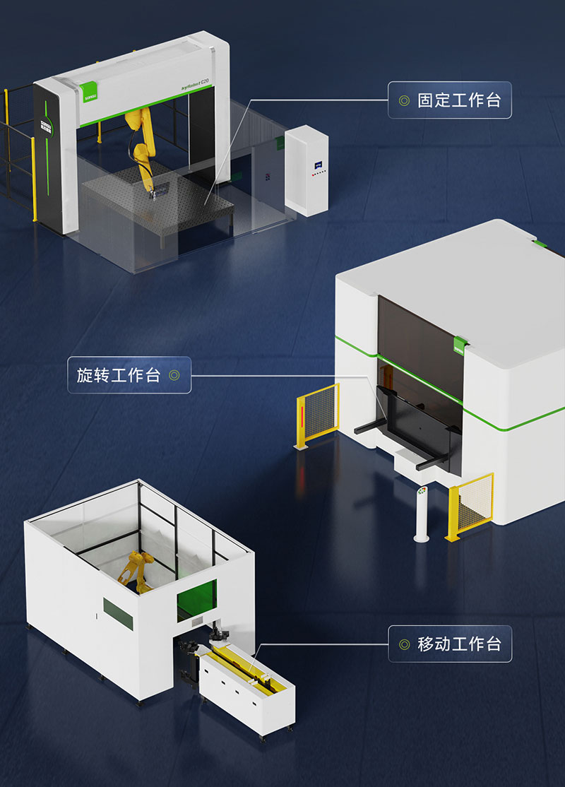 三维机器人激光切割机,三维激光切割机,3D激光切割机,多任务台可选